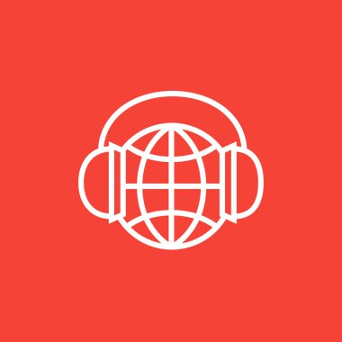 Yerkürenin kulaklık satırı simgesi.