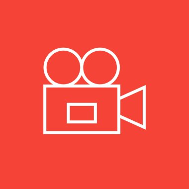 Video kamera çizgi simgesi.