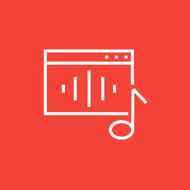 Radyo çizgisi simgesi.