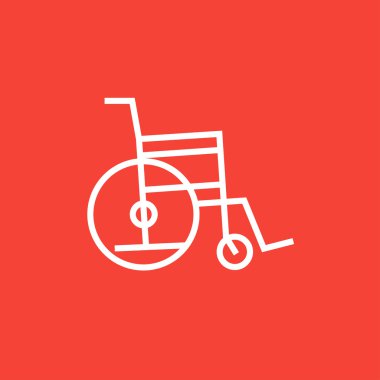 Tekerlekli sandalye satırı simgesi.