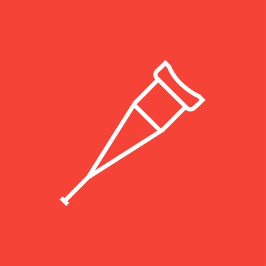 Koltuk değneği satırı simgesi.