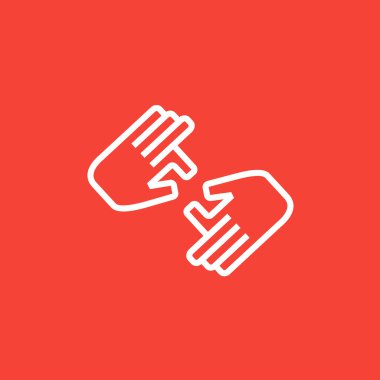 Parmak dil satırı simgesi.