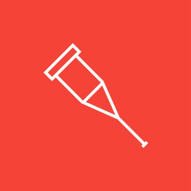 Koltuk değneği satırı simgesi.