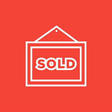 Satılan afişini satırı simgesi.