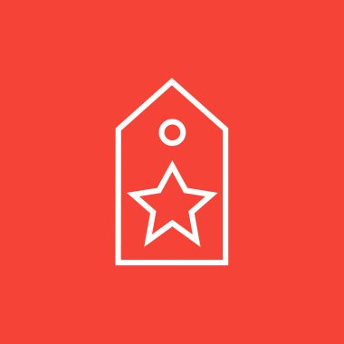 Yıldız satırı simgesi ile etiket.