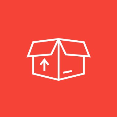 Karton paket kutusu satırı simgesi.