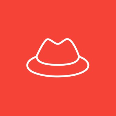 Klasik şapka satırı simgesi.