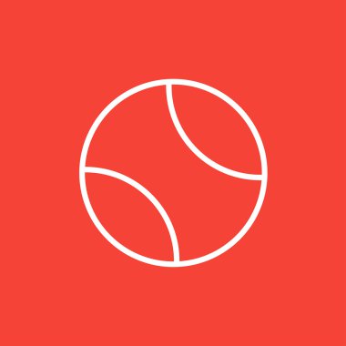 Tenis topu çizgisi simgesi.