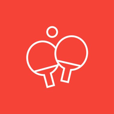 Masa Tenisi raket ve top satırı simgesi.