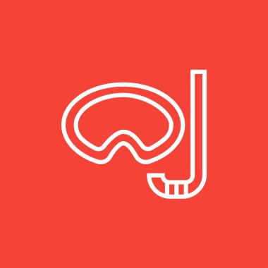 Maske ve şnorkel satırı simgesi.