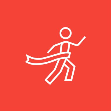 Kazanan geçiş bitiş çizgisine simgesi.