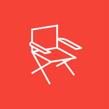 Katlanır sandalye satırı simgesi.