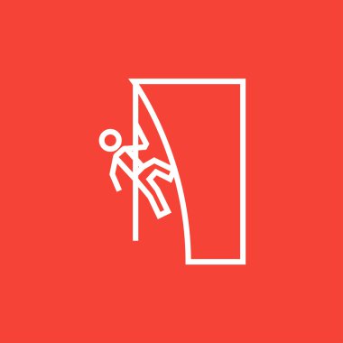 Kaya tırmanışçısı satırı simgesi.