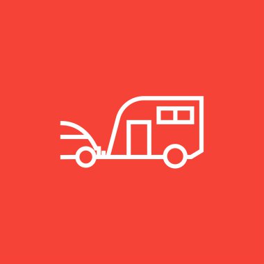 Araba ile karavan satırı simgesi.