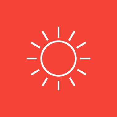 Güneş çizgisi simgesi.