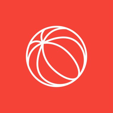 Plaj topu çizgisi simgesi.