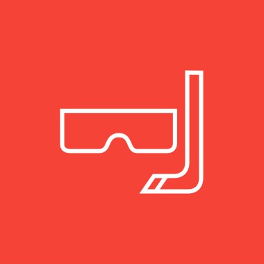 Maske ve şnorkel satırı simgesi.