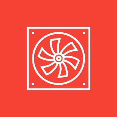 Bilgisayar soğutucu satırı simgesi.