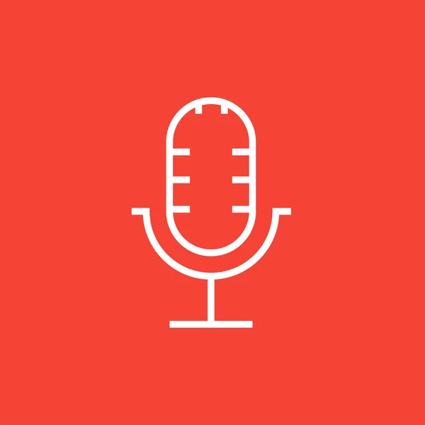 Retro microphone line icon. — Stock Vector