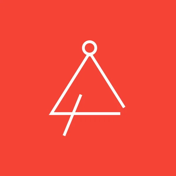 Dreieck-Linie-Symbol. — Stockvektor