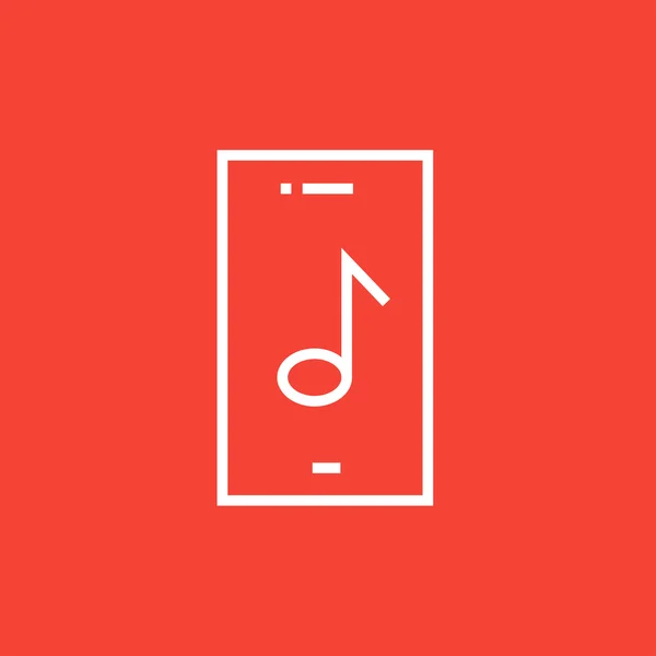 Telefon med Musiknoteringen ikon. — Stock vektor