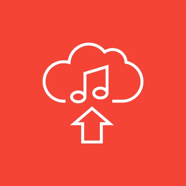 Télécharger icône de ligne de musique . — Image vectorielle