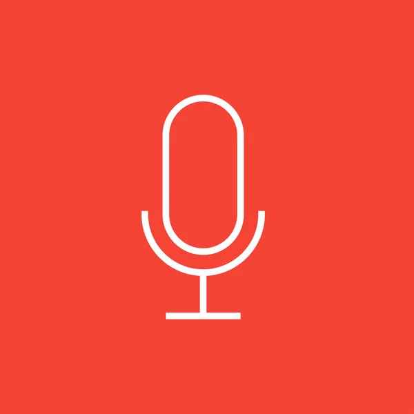 Retro microphone line icon. — Stock Vector