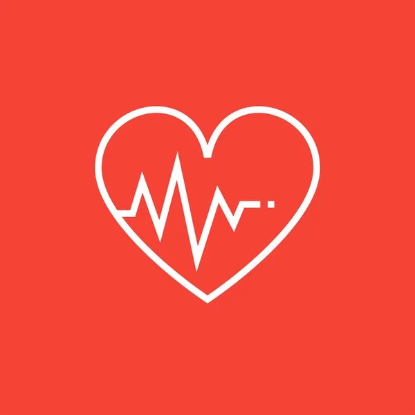 Hart met cardiogram lijn pictogram. — Stockvector