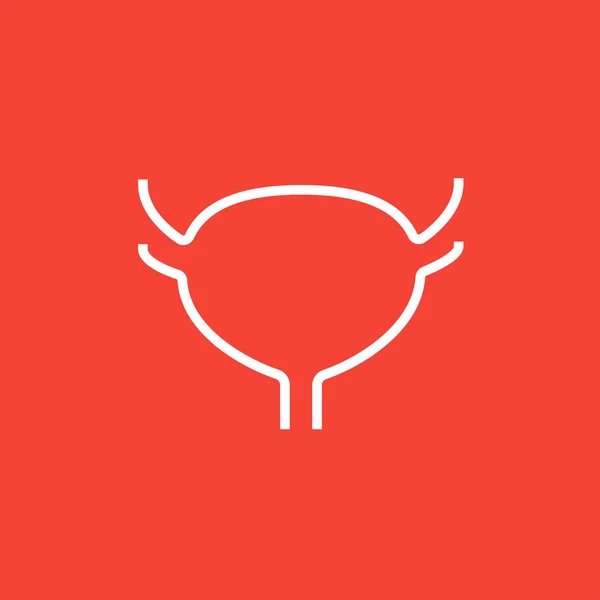 Urinary bladder line icon. — Stock Vector