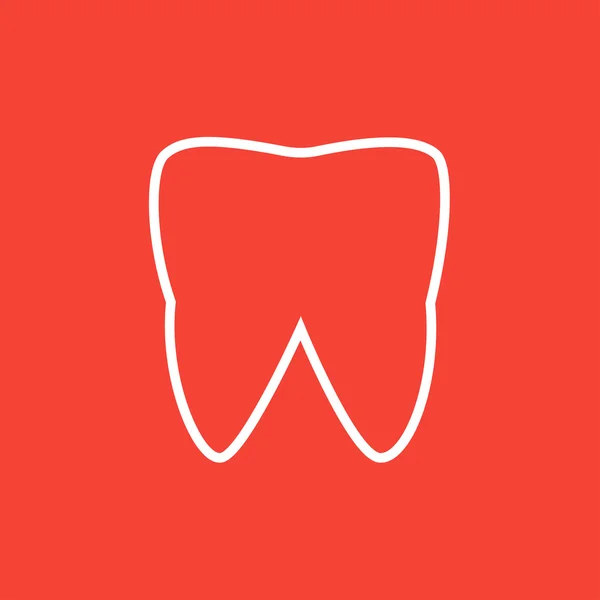 Icono de línea de dientes. — Vector de stock