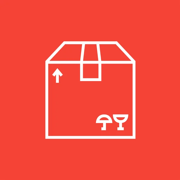 Caja de cartón caja icono de línea . — Archivo Imágenes Vectoriales