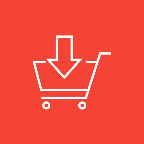 Online shopping cart line icon. — Stock Vector