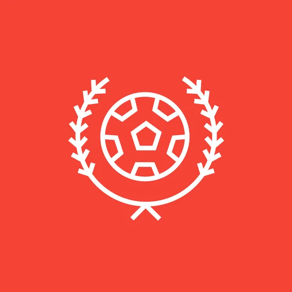 Soccer badge line icon. — Stock Vector