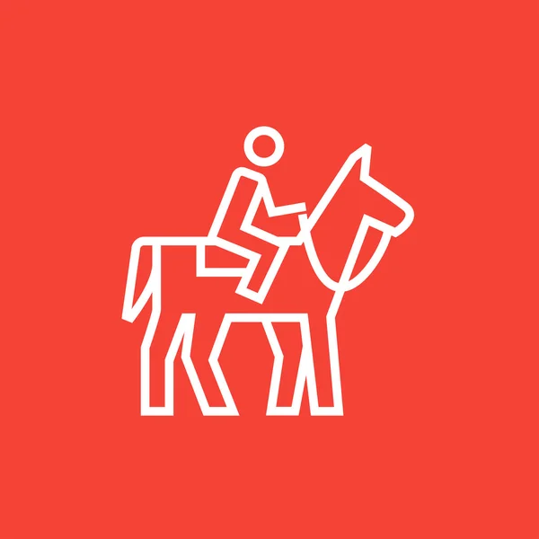 Equitazione icona linea . — Vettoriale Stock