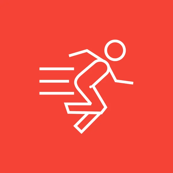 Ikona čáry běžící muž. — Stockový vektor