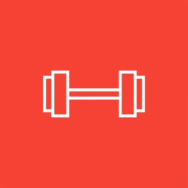 Dumbbell lijn pictogram. — Stockvector