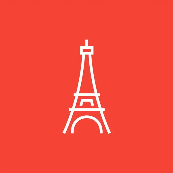 Icona della linea Torre Eiffel . — Vettoriale Stock