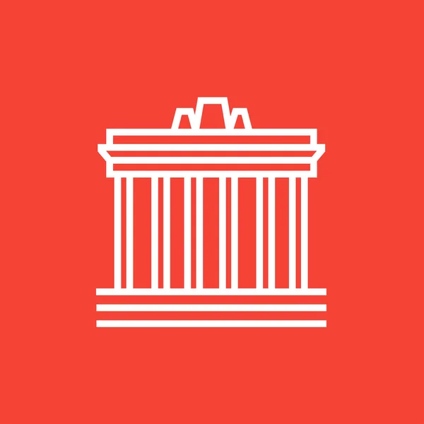 Akropolis von Athen Linie Symbol. — Stockvektor