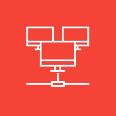 Bilgisayar ağ satırı simgesi.