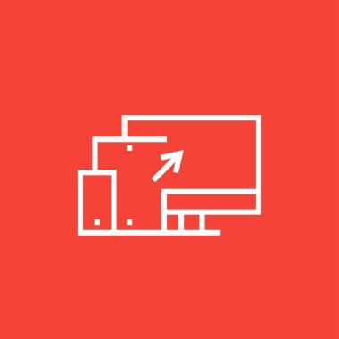 Yanıtlayıcı Web Tasarım Satırı Simgesi.