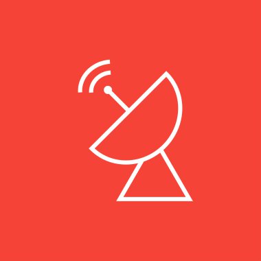 Radar uydu çanağı satırı simgesi.