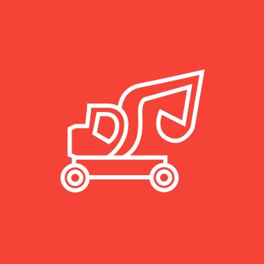 Ekskavatör kamyon satırı simgesi.