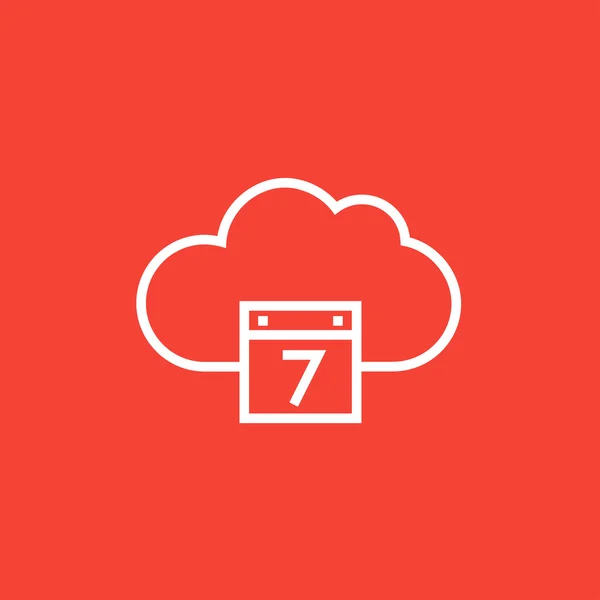 Leitungssymbol für Cloud Computing. — Stockvektor