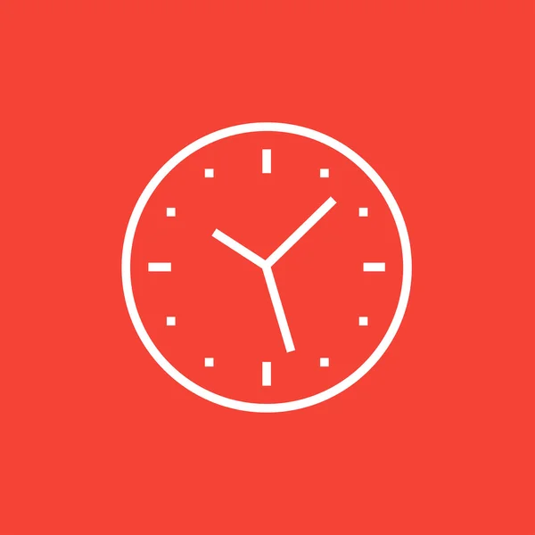 Reloj de pared icono de línea . — Vector de stock