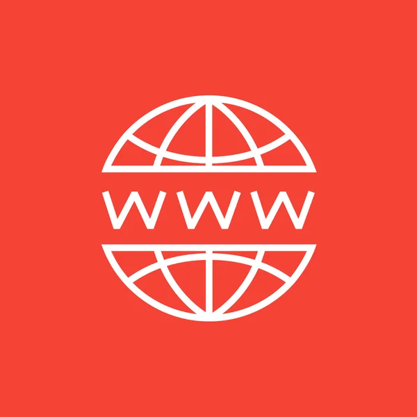 Icona della linea internet Globe . — Vettoriale Stock