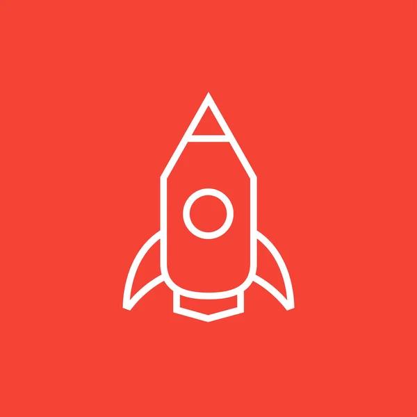 Icono de Rocket Line . — Vector de stock