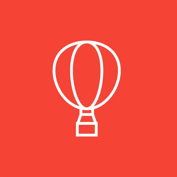 Hot air balloon line icon. — Stock Vector