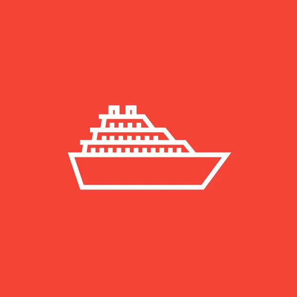 Pictogram van de cruiseschip. — Stockvector