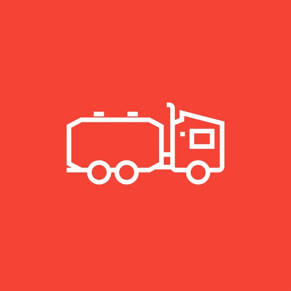 Truck liquid cargo line icon. — Stock Vector