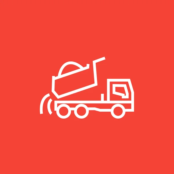 Dump truck line icon. — Stock Vector